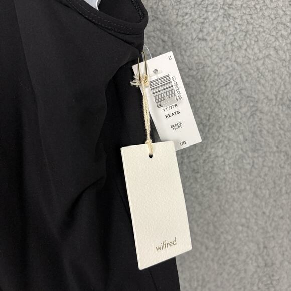 Aritzia Wilfred Cami Tank Top sz Large Black Adjustable Straps office career - Picture 4 of 12